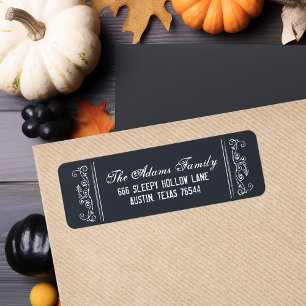 Vintages Chalkboard Scroll Halloween