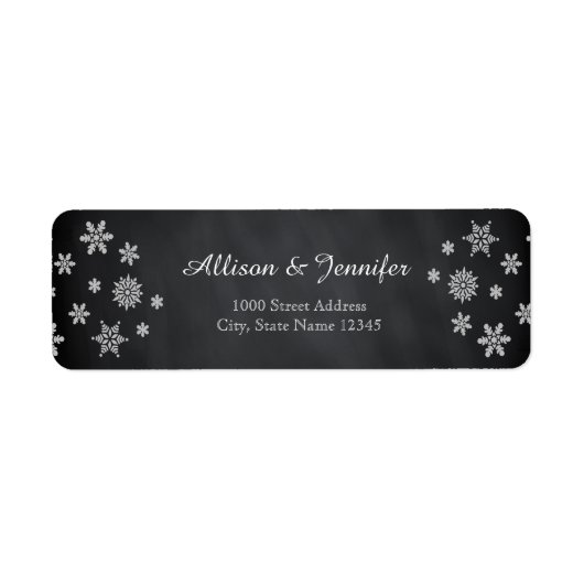 Vintages Chalkboard Snowflakes-URLAUB (Vorne)