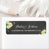 Vintages Chalkboard und florale Rücksendeadresse (Insitu)