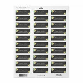 Vintages Chalkboard und florale Rücksendeadresse (Vorne)