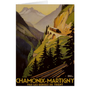 Vintages Chamonix, der Montblanc, Frankreich -