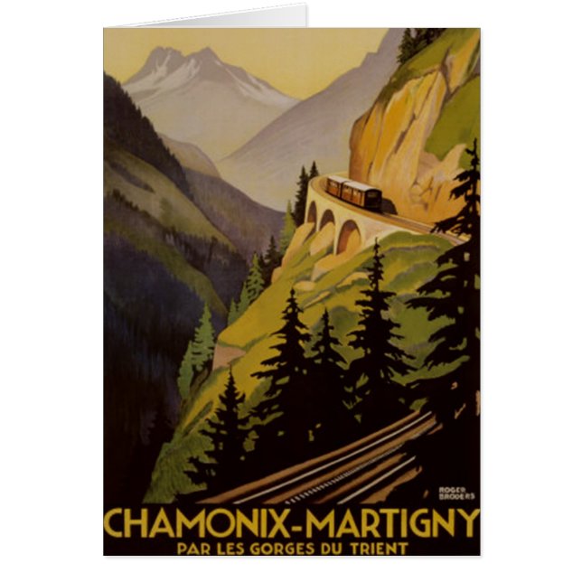 Vintages Chamonix, der Montblanc, Frankreich - (Vorne)