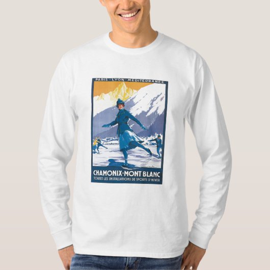 Vintages Chamonix der Montblanc T-Shirt (Vorderseite)