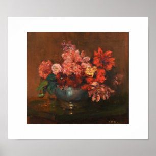 Vintages Charles Ethan Porter Still Life mit Dahli Poster