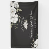 Vintages Cherish White Floral Brautparty Willkomme Banner (Vertikal)