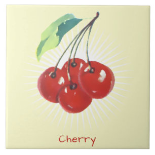 Vintages Cherry Frucht Keramik Tile Fliese