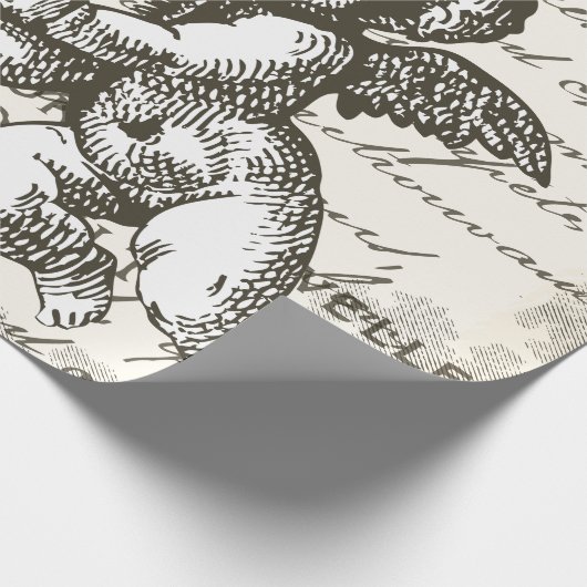 Vintages Cherub-Wrapping-Papier Geschenkpapier (Ecke)