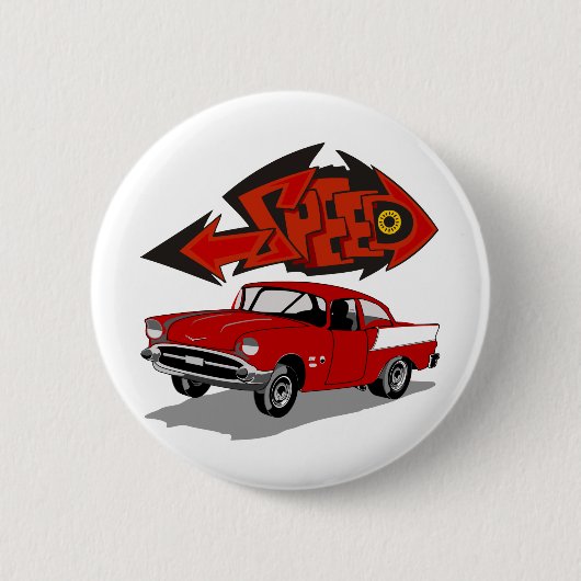 Vintages Chevy 1957 mit Button (Vorderseite)