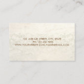 Vintages Chic Elegante, Streifen Spitze Visitenkarte (Rückseite)