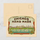 Vintages Chicago Cigar Label Postkarte (Vorne/Hinten)