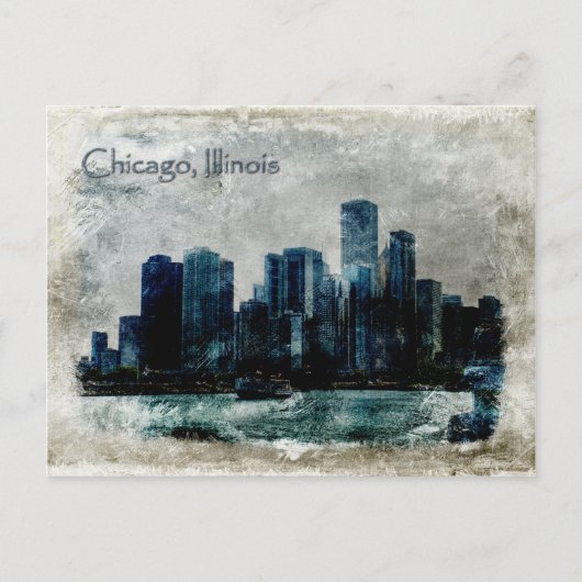 Vintages Chicago Postkarte (Vorderseite)