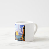 Vintages Chicago-Weltmesse-Reise-Plakat 1934 Espressotasse (Vorderseite Rechts)