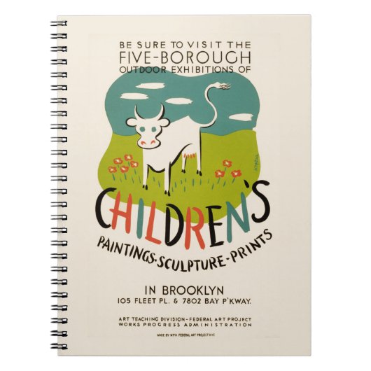 Vintages "Children's Art Notebook" Notizblock (Vorderseite)