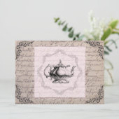 Vintages China-Teekanne-Brautparty-Tee-Party Einladung (Stehend Vorderseite)