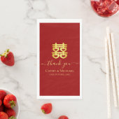 Vintages chinesisches Hochzeitsherz - doppeltes Gl Serviette (Beispiel)