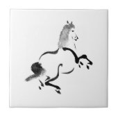 Vintages chinesisches Pferd Fliese (Vorderseite)