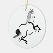 Vintages Chinesisches Pferd Keramik Ornament (Links)