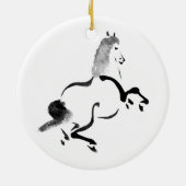 Vintages Chinesisches Pferd Keramik Ornament (Hinten)