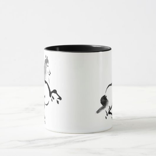 Vintages Chinesisches Pferd Tasse (Zentrum)