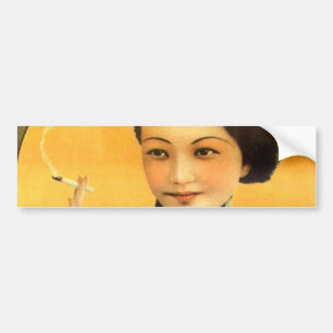 Vintages chinesisches Plakat Autoaufkleber