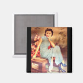 Vintages chinesisches Plakat Magnet (Vorderseite/Rückseite)