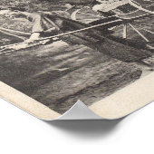 Vintages Chinesisches Rickshaw-Foto Postkarte 1905 Poster (Ecke)