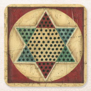 Vintages chinesisches Schachbrett durch Ethan Rechteckiger Pappuntersetzer