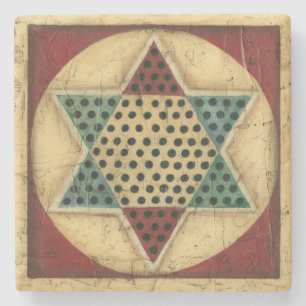 Vintages chinesisches Schachbrett durch Ethan Steinuntersetzer