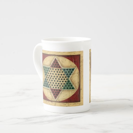 Vintages Chinesisches Schachbrett von Ethan Harper Porzellantasse (Vorderseite Links)