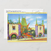 Vintages Chinesisches Theater 1931 Postkarte (Vorne/Hinten)