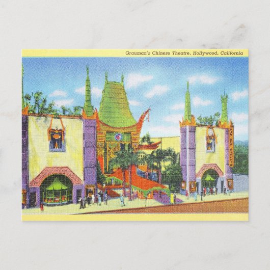 Vintages Chinesisches Theater 1931 Postkarte (Vorderseite)