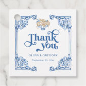 Vintages Chinoiserie Antique Frame Danke Geschenkanhänger (Vorderseite)