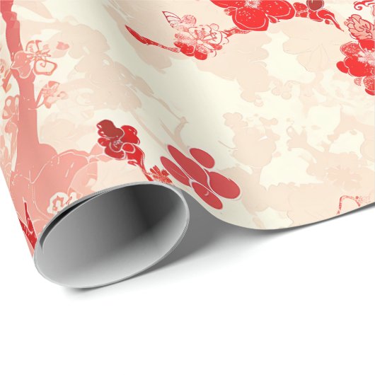 Vintages Chinoiserie Geschenkpapier (Rolleneckpunkt)