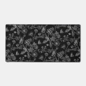 Vintages Chinoiserie Weißes Blumenmuster Schreibtischunterlage (Vorderseite)