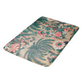 Vintages Chintz Floral Tropical Pattern Badematte (Schrägansicht)