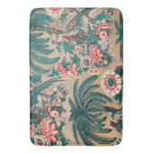 Vintages Chintz Floral Tropical Pattern Badematte (Vorderseite Vertikal)