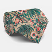 Vintages Chintz Floral Tropical Pattern Krawatte (Gerollt)