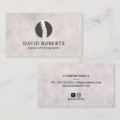 Vintages Chiropraktikum-Logo Visitenkarte (Vorne/Hinten)