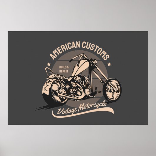Vintages Chopper-Logo Poster (Vorne)