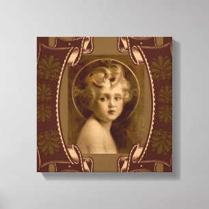 Vintages Christkind Jesus das Licht der Welt Leinwanddruck