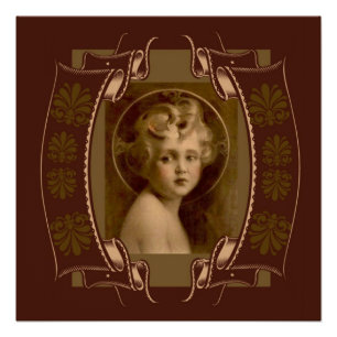 Vintages Christkind Jesus das Licht der Welt Poster