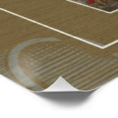 Vintages Christkind Jesus mit Lamm & Kreuz Poster (Ecke)