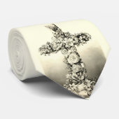 Vintages christliches mit Blumenkreuz 1869 Ostern Krawatte (Gerollt)