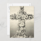 Vintages Christliches Osterkreuz Feiertagspostkarte (Vorne/Hinten)
