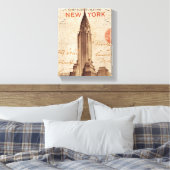 Vintages Chrysler-Gebäude in New York Leinwanddruck (Insitu (Schlafzimmer))