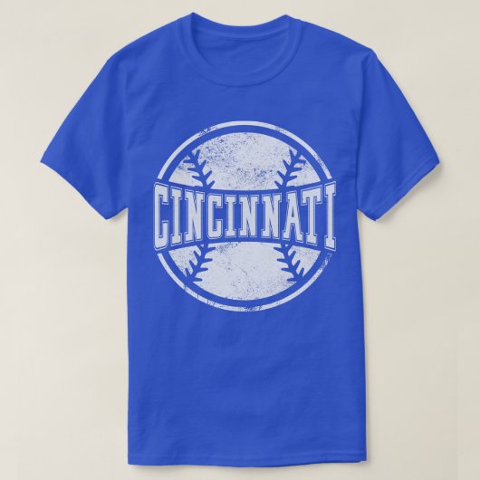 Vintages Cincinnati Baseball-Baseball-Team-Geschen T-Shirt (Design vorne)