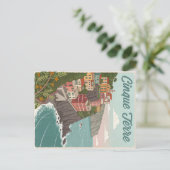 Vintages Cinque Terre Vernazza Postkarte (Stehend Vorderseite)