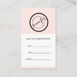 Vintages Circle Briefmarke Logo Rosa Ernennung Terminkarte