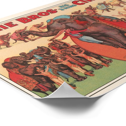 Vintages Circus Ad Poster (Ecke)