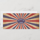 Vintages Circus Baby Shooting Ticket Karneval Them Einladung (Rückseite)